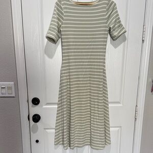 Ralph LAUREN Striped Green and White Women's Dress